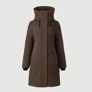 Mackage Shiloh fitted down coat with removable bib, almost new